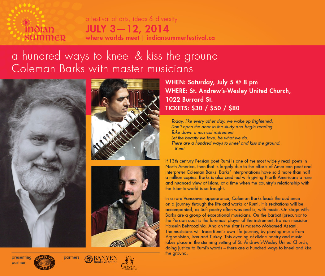 Indian Summer Festival presents A Hundred Ways to Kneel and Kiss the Ground