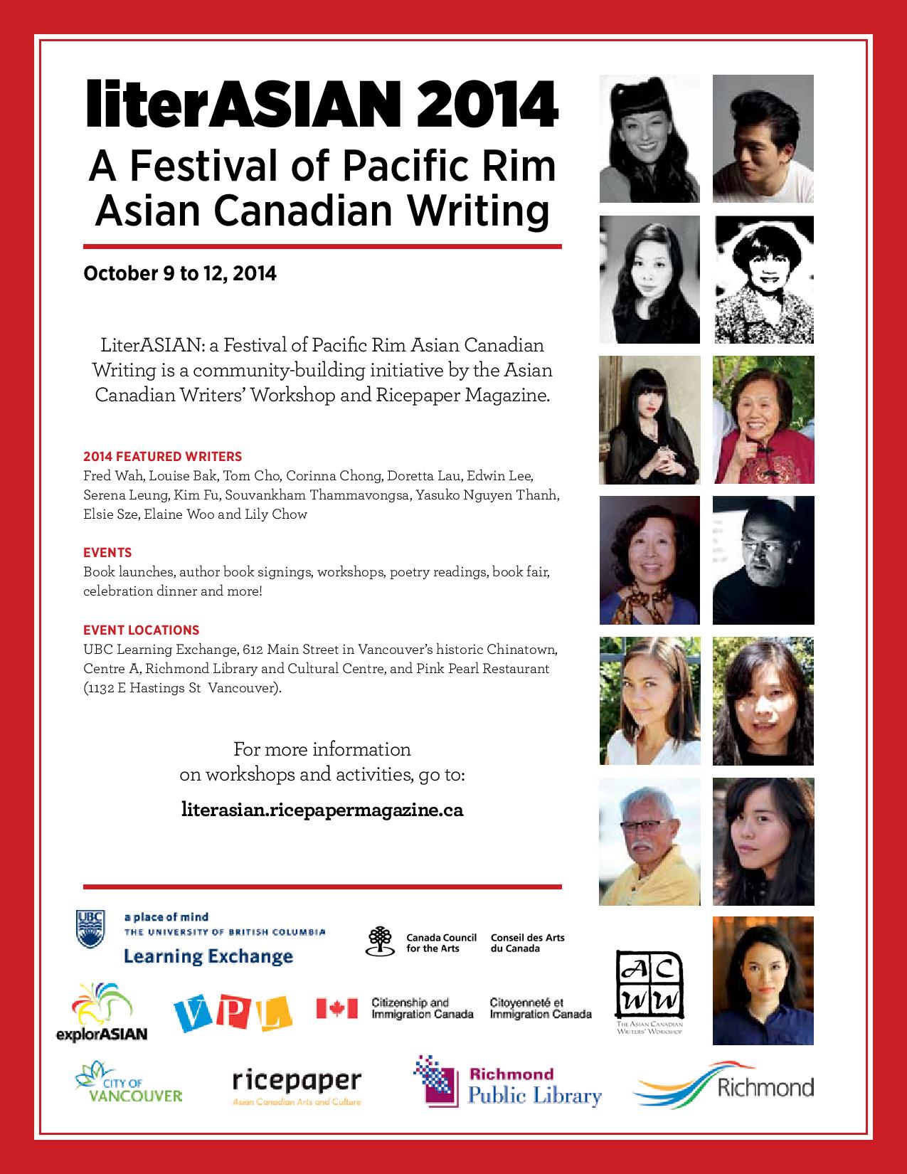literASIAN 2014 Returns October 9-12, 2014