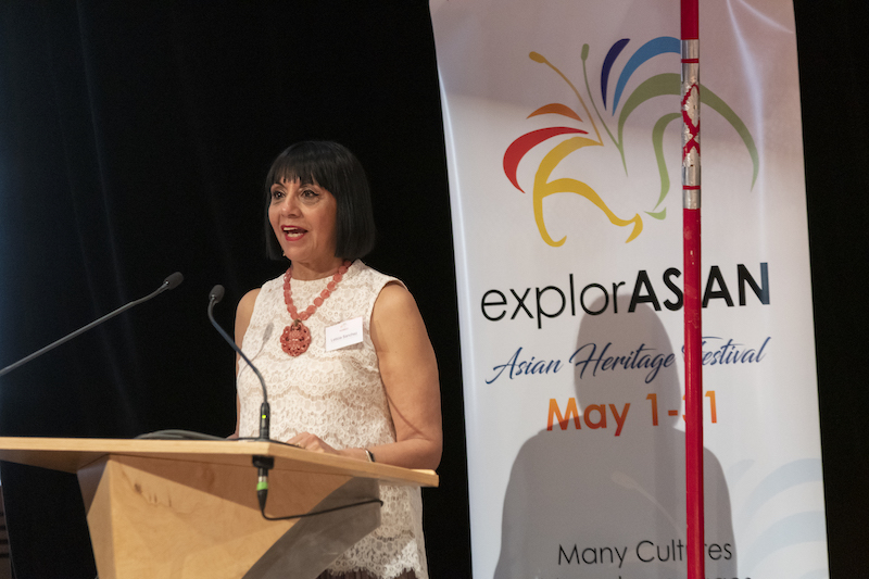 Leticia Sanchez Speaking about the Vancouver Asian Heritage Month in 2019.