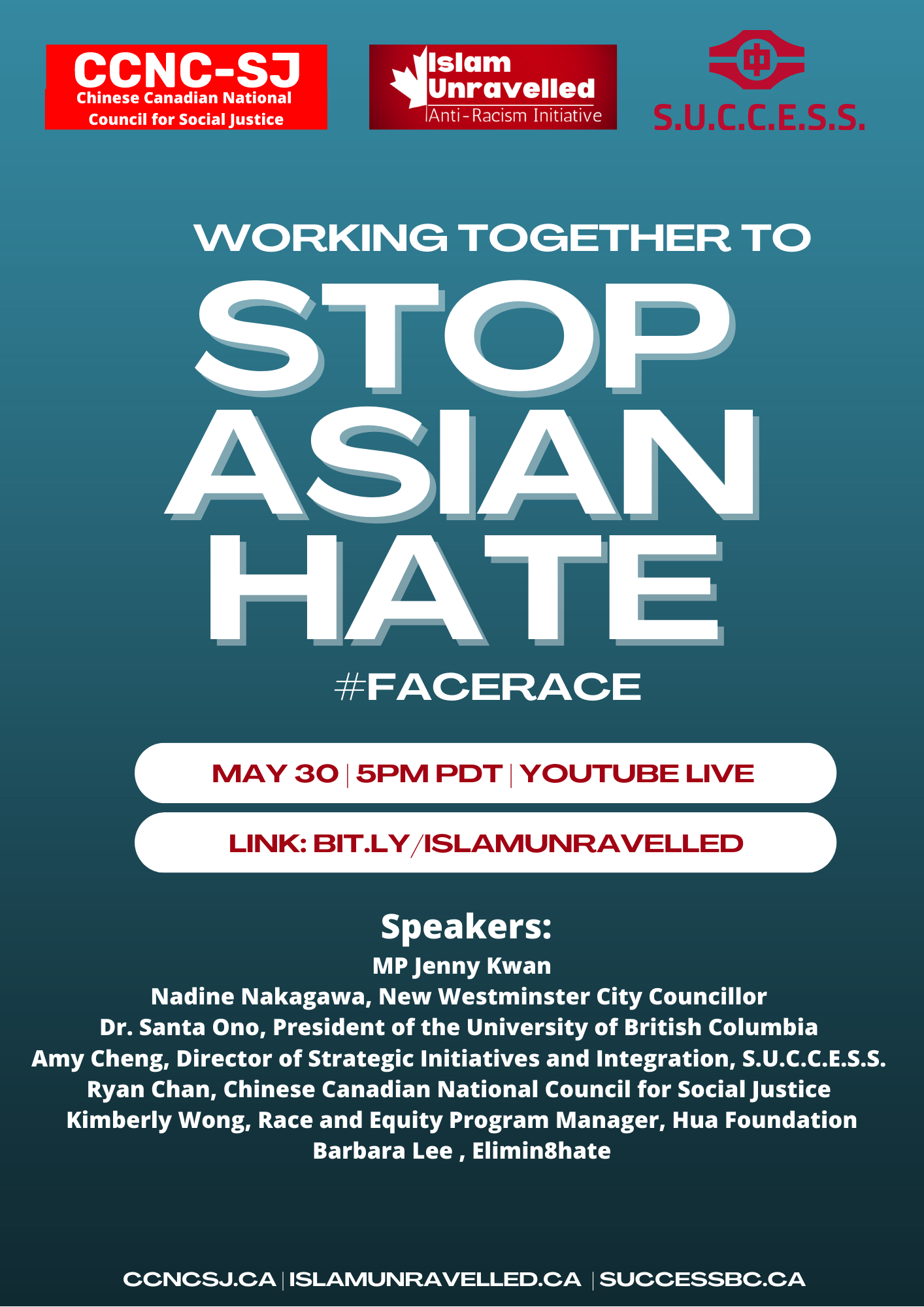 May 30th: Stopping Asian Hate – Asians and Allies United!
